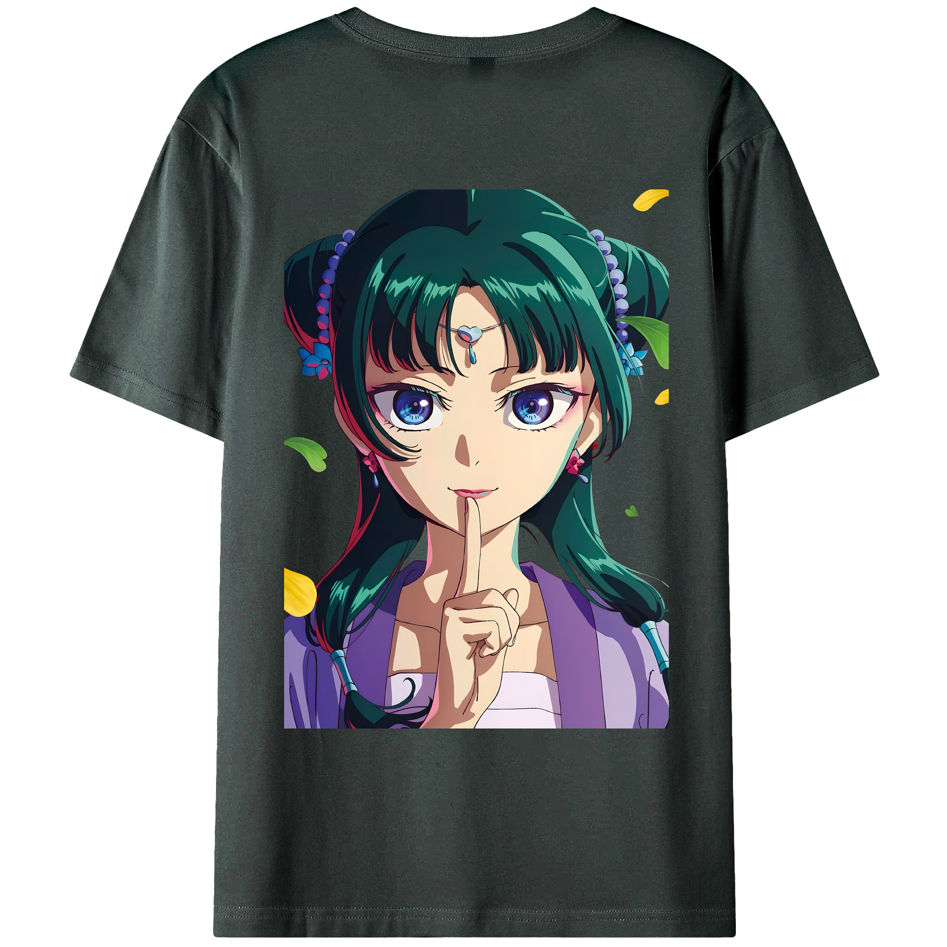 （画像用） 薬屋のひとりごと The Apothecary Diaries 綿100％ メンズ半袖Tシャツ（バックプリント） 通気性